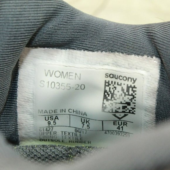 Saucony Freedom ISO 2 Gray Fabric Lace Up Running Sneakers Shoes Size 9.5 - Picture 8 of 9